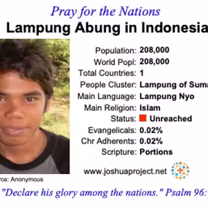 modlitby za NZES - Lampung Abung v Indonesii