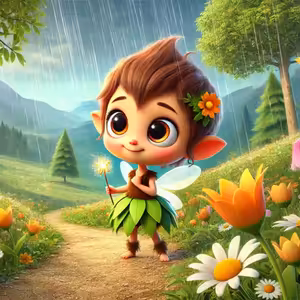 Tulipánová víla a jarní déšť - Pohádka pro děti