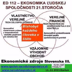 Ekonomická demokracia 112 - 2021-11-11 Ekonomika ľudskej spoločnosti 21.storočia
