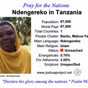 modlitby za NZES - Ndengereko v Tanzánii