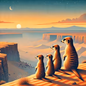 Píseň surikat 🎶🐿️🐿️🐿️🐿️🐿️🌄