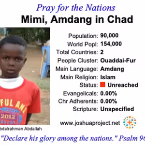 modlitby za NZES - Mimi Amdag v Čade