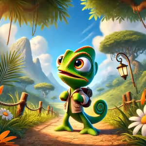 Chameleon Chvostík a kouzelný les - Pohádka pro děti