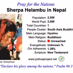 modlitby za NZES - Helambu Šerpovia v Nepále