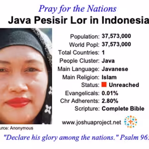 modlitby za NZES - Java Pasisir Lor v Indonezii