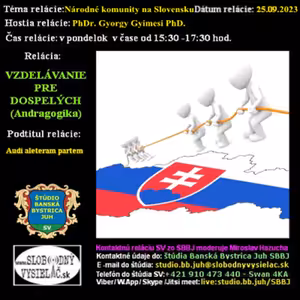 Vzdelávanie pre dospelých 370 - 2023-09-25 Národné komunity na Slovensku